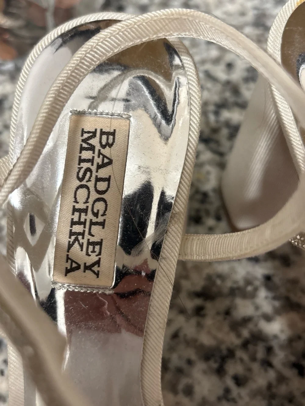Badgley Mischka satin strappy